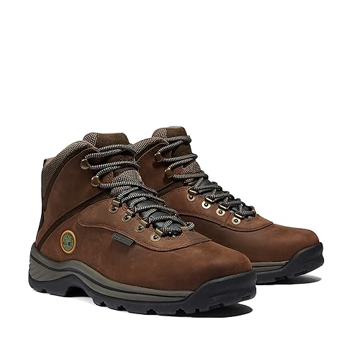 Men’s Waterproof Hiking Boots – Dark Brown Leather – White Ledge (Timberland)