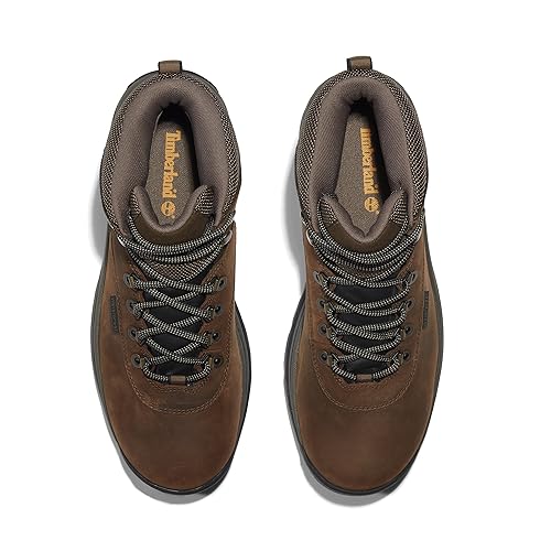 Men’s Waterproof Hiking Boots – Dark Brown Leather – White Ledge (Timberland)