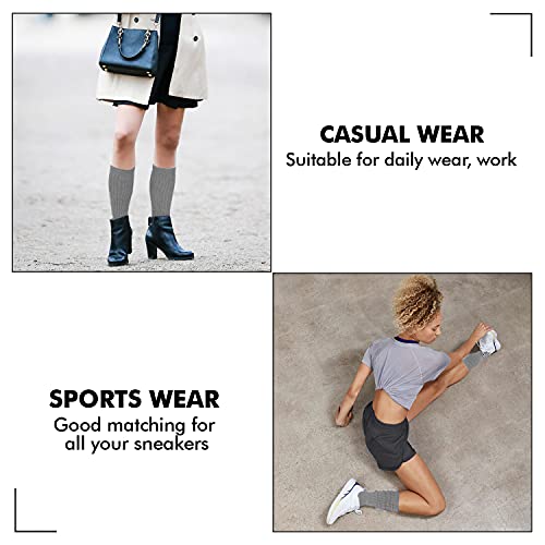 Charcoal Slouchy Scrunch Socks – Extra Long Stretch Knit