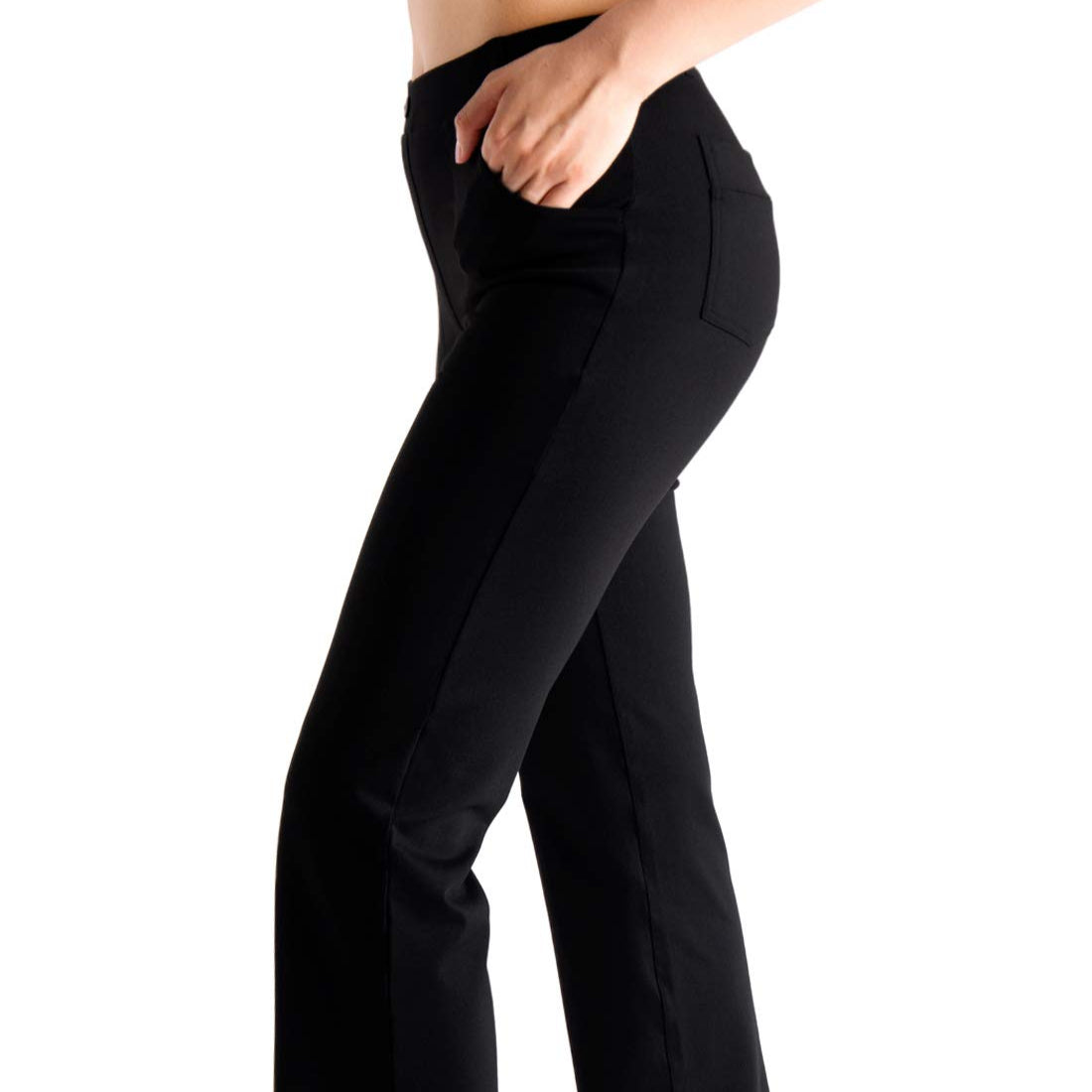 Yogipace Women's Flare Yoga Dress Pants Black