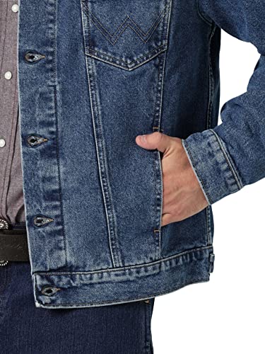 Wrangler Men’s Cowboy Cut Western Denim Jacket – Stonewash – Classic Fit