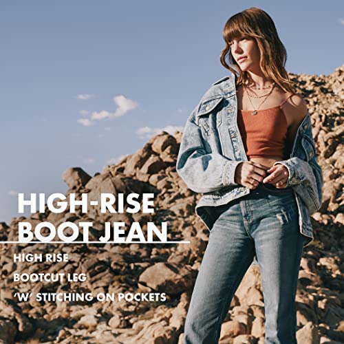 Wrangler Women's High Rise Boot Cut Stonewash Jean