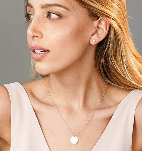 Layered Gold Necklace Set – Paperclip Chain & Disc Pendants – Adjustable Length (HUASAI)