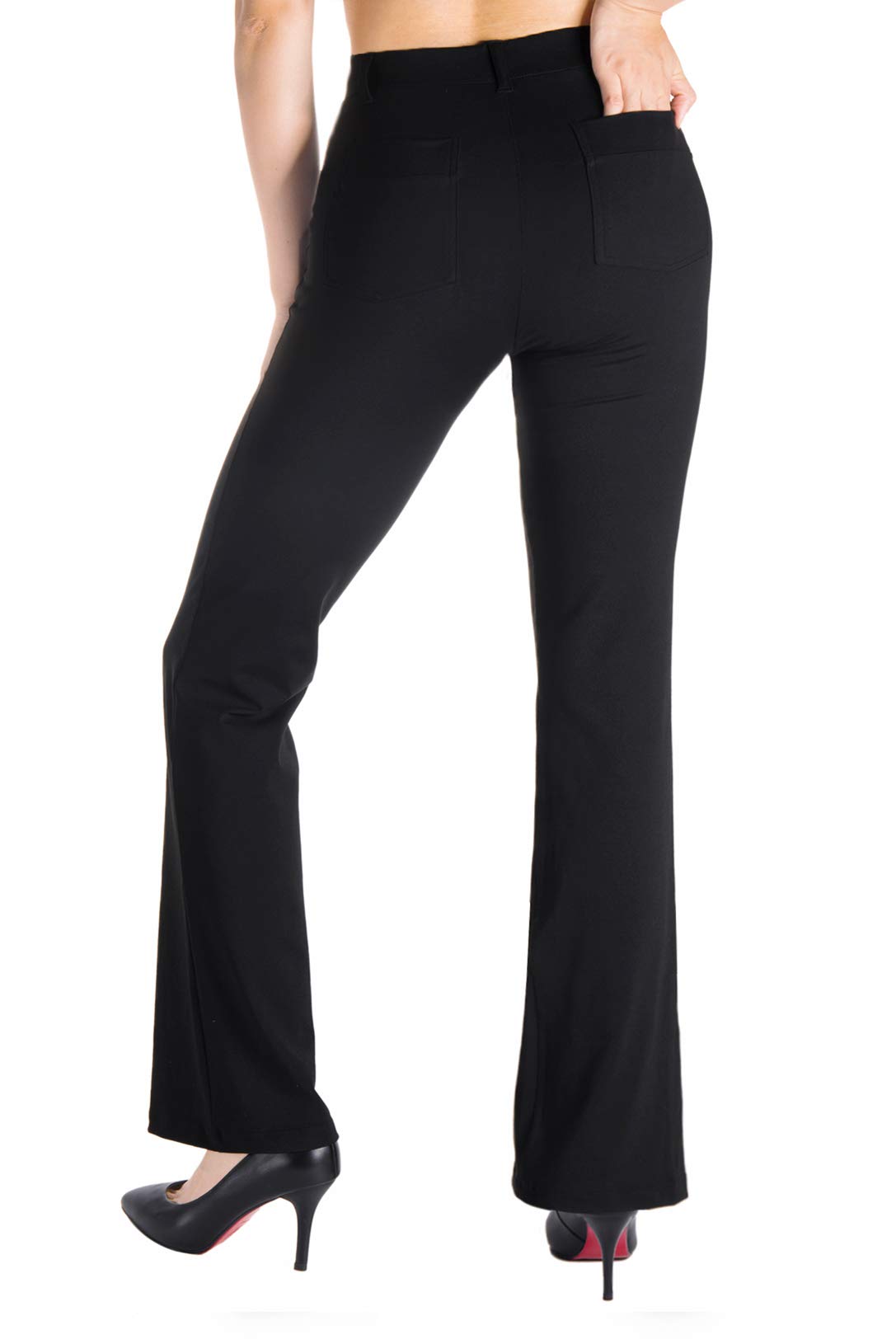 Yogipace Women's Flare Yoga Dress Pants Black