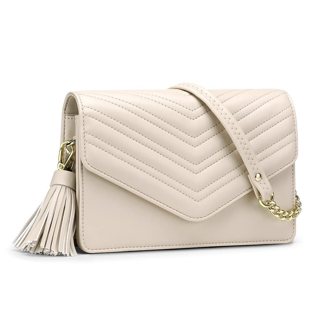 Ronsin Women's Crossbody Purse Beige