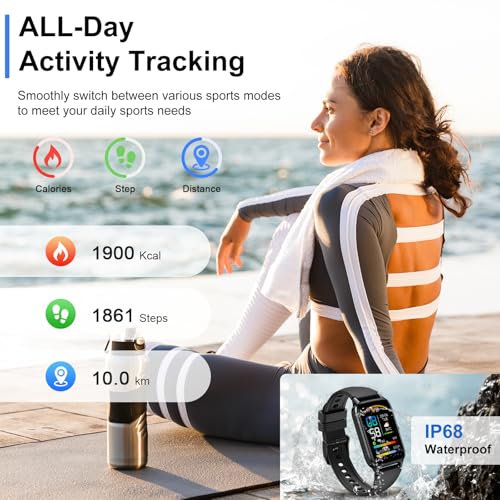 Smart Watch for Men with Bluetooth Call, HD Touch Screen for Android iOS