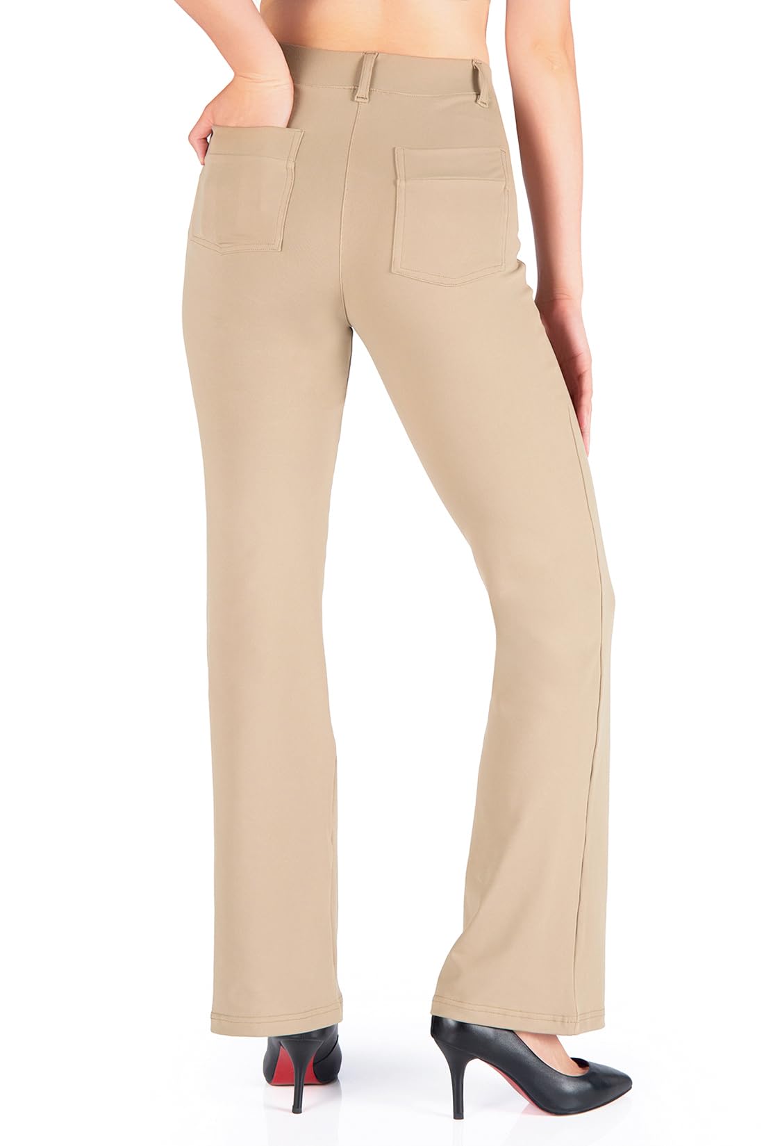 Yogipace Women's Flare Yoga Dress Pants Khaki