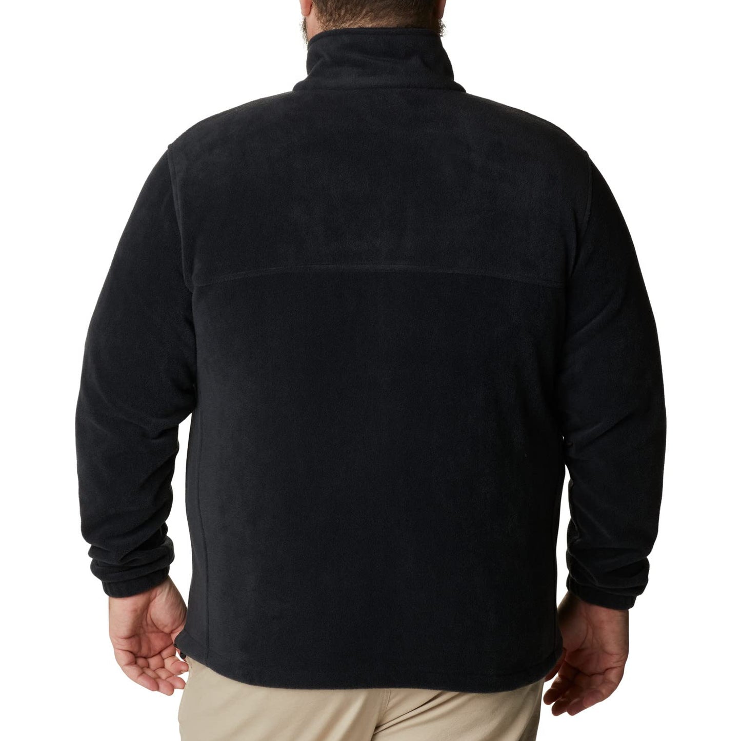 Men’s Full Zip Fleece Jacket – Black – Classic Fit – Size Selectable (Columbia) back view