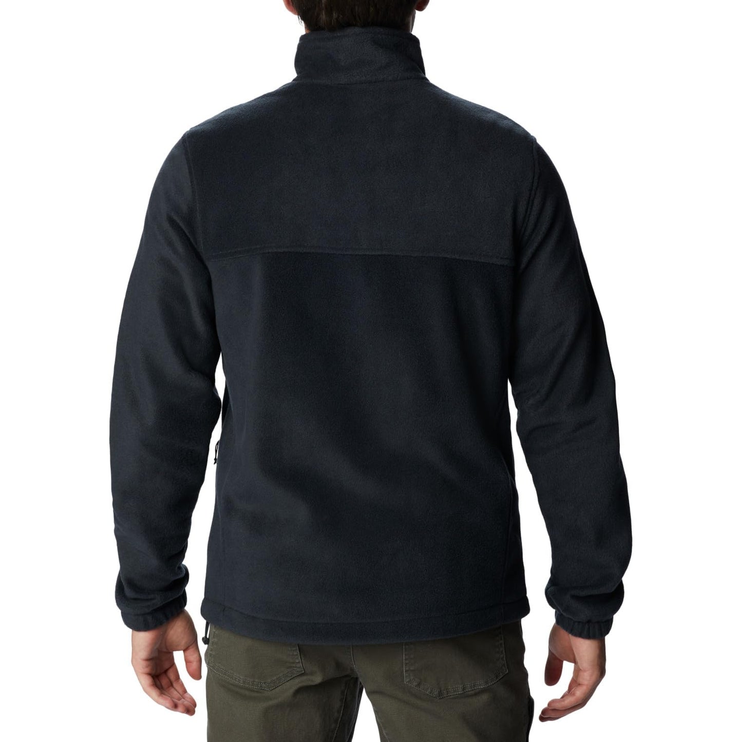 Men’s Full Zip Fleece Jacket – Black – Classic Fit – Size Selectable (Columbia) back view