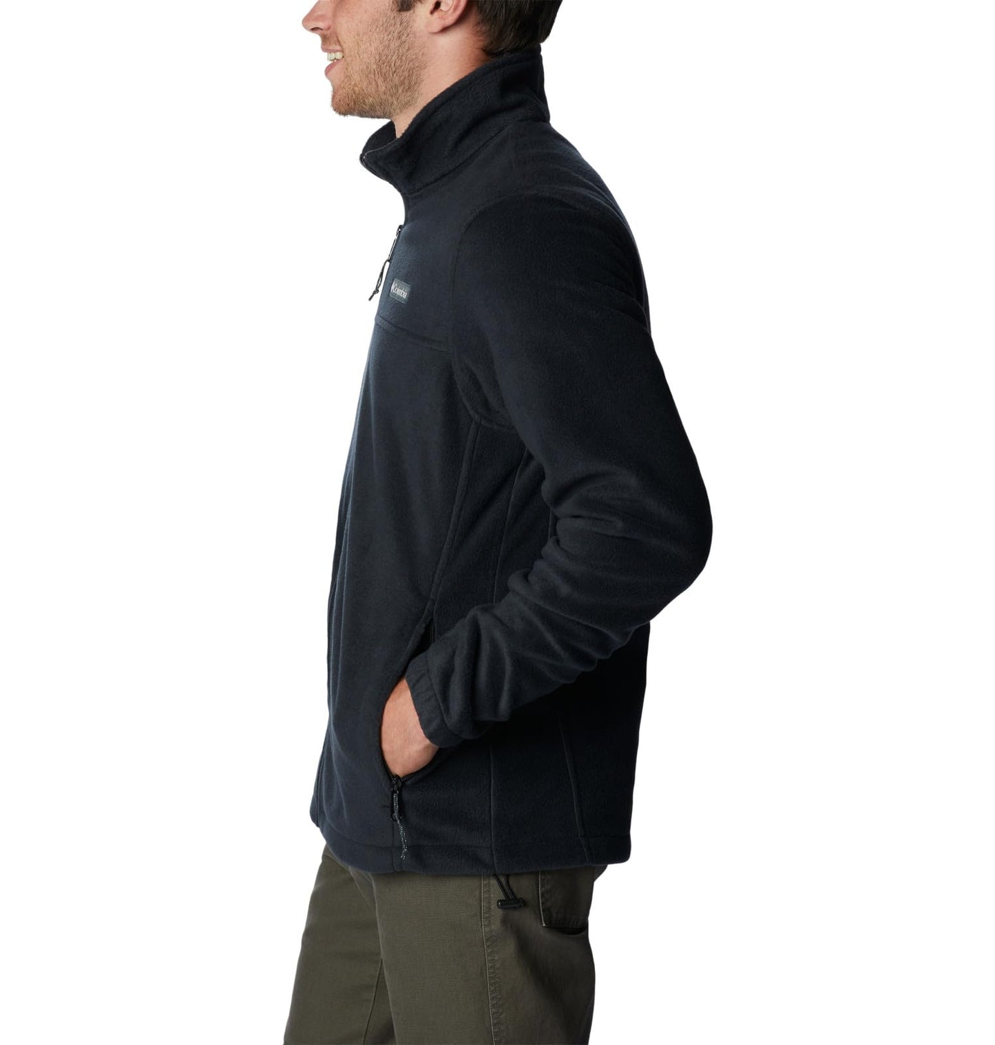 Men’s Full Zip Fleece Jacket – Black – Classic Fit – Size Selectable (Columbia)