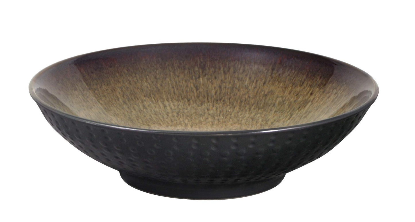 Pfaltzgraff Cambria 16-Piece Stoneware Dinnerware Set – Service for 4 – Dark Brown bowl
