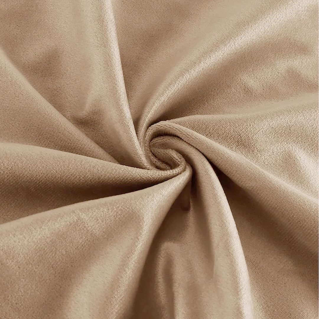 LANE LINEN Throw Pillow Inserts – Pack of 2 – 18x18 Inch Beige Velvet Cushion Inserts for Couch, Bed & Living Room Decor