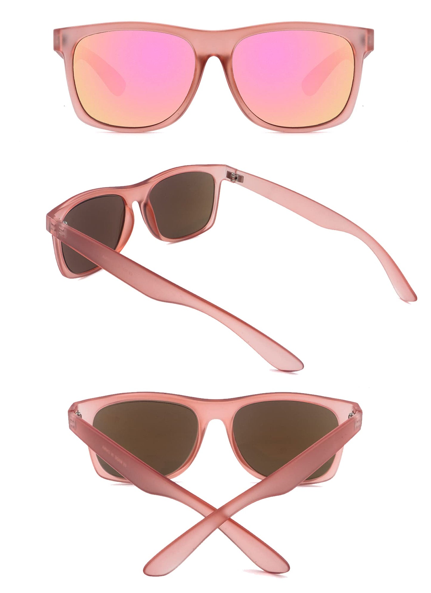 Rose Pink Full-Lens Reading Sunglasses – UV400 Protection – Non-Bifocal Magnified Lenses (SOPHILY)