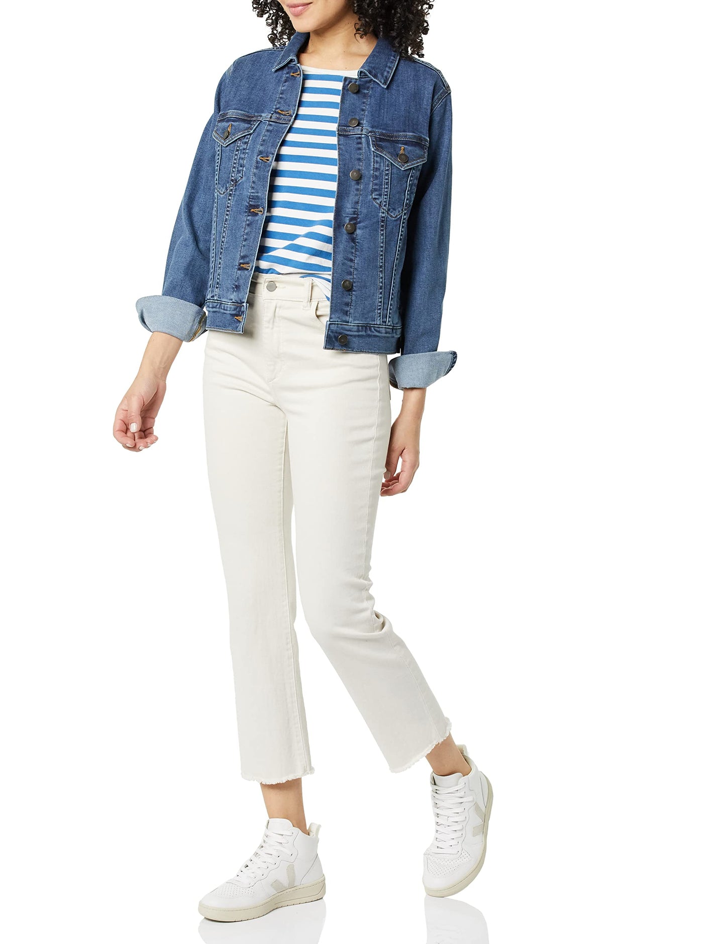 Classic Denim Jacket – Stretch Cotton – Medium Wash (Amazon Essentials)