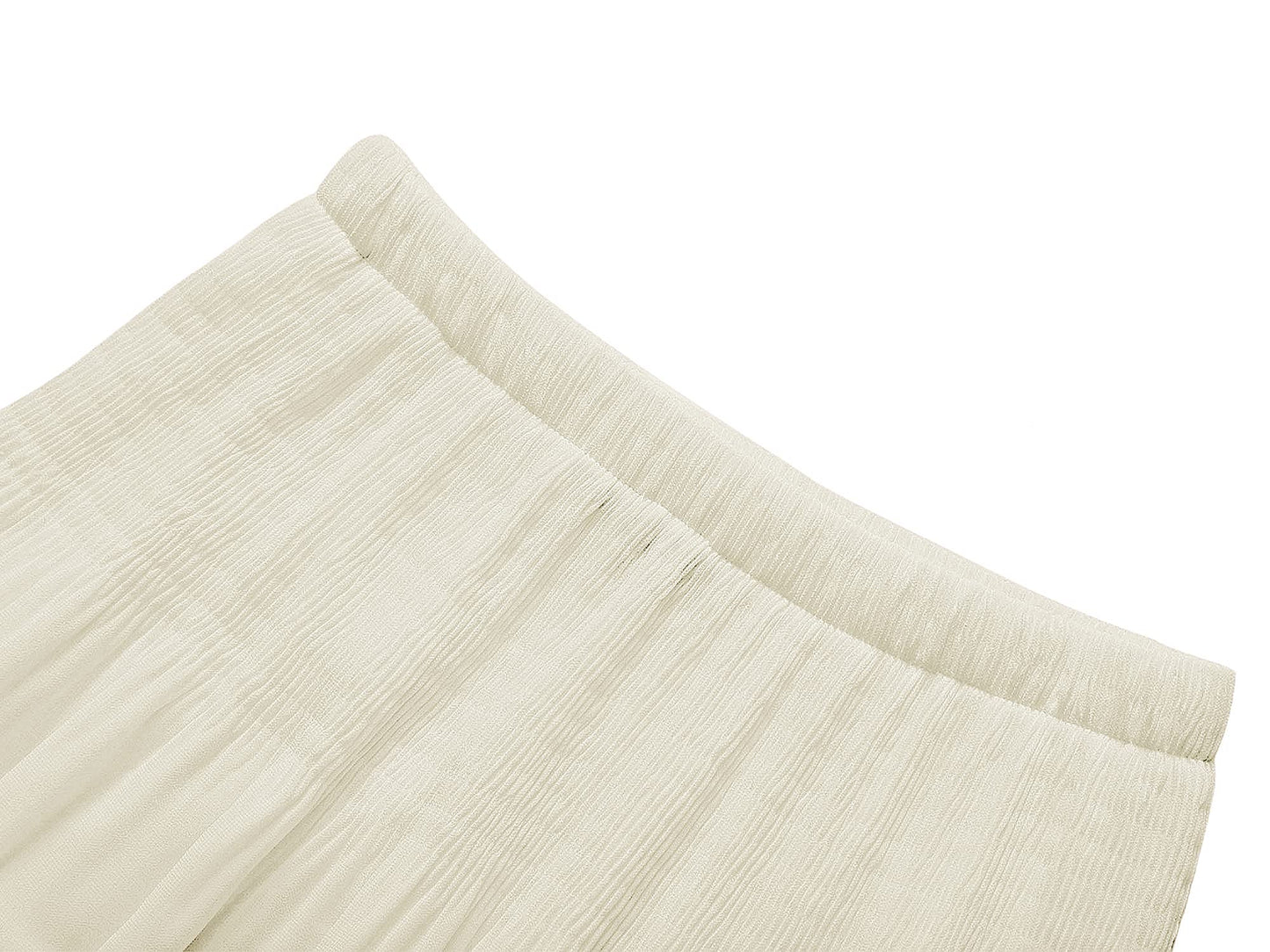 NASHALYLY Women's Chiffon Elastic High Waist Pleated A-Line Flared Maxi Skirt