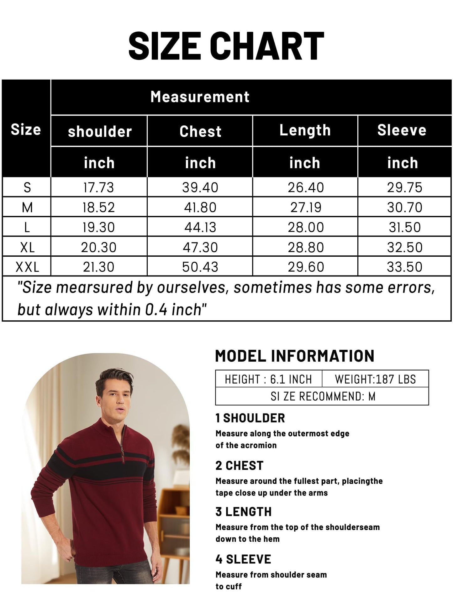 Men’s Half-Zip Polo Sweater – Slim Fit – Striped Detail – Dark Grey (TACVASEN)