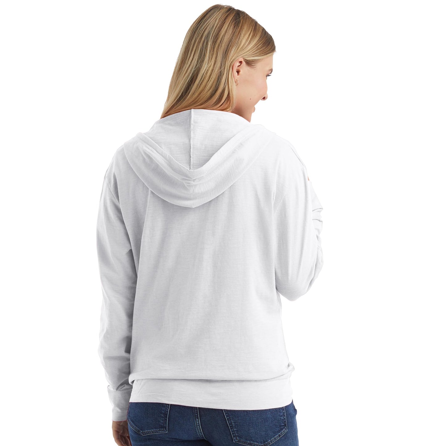 Hanes Women's Full Zip Hoodie White