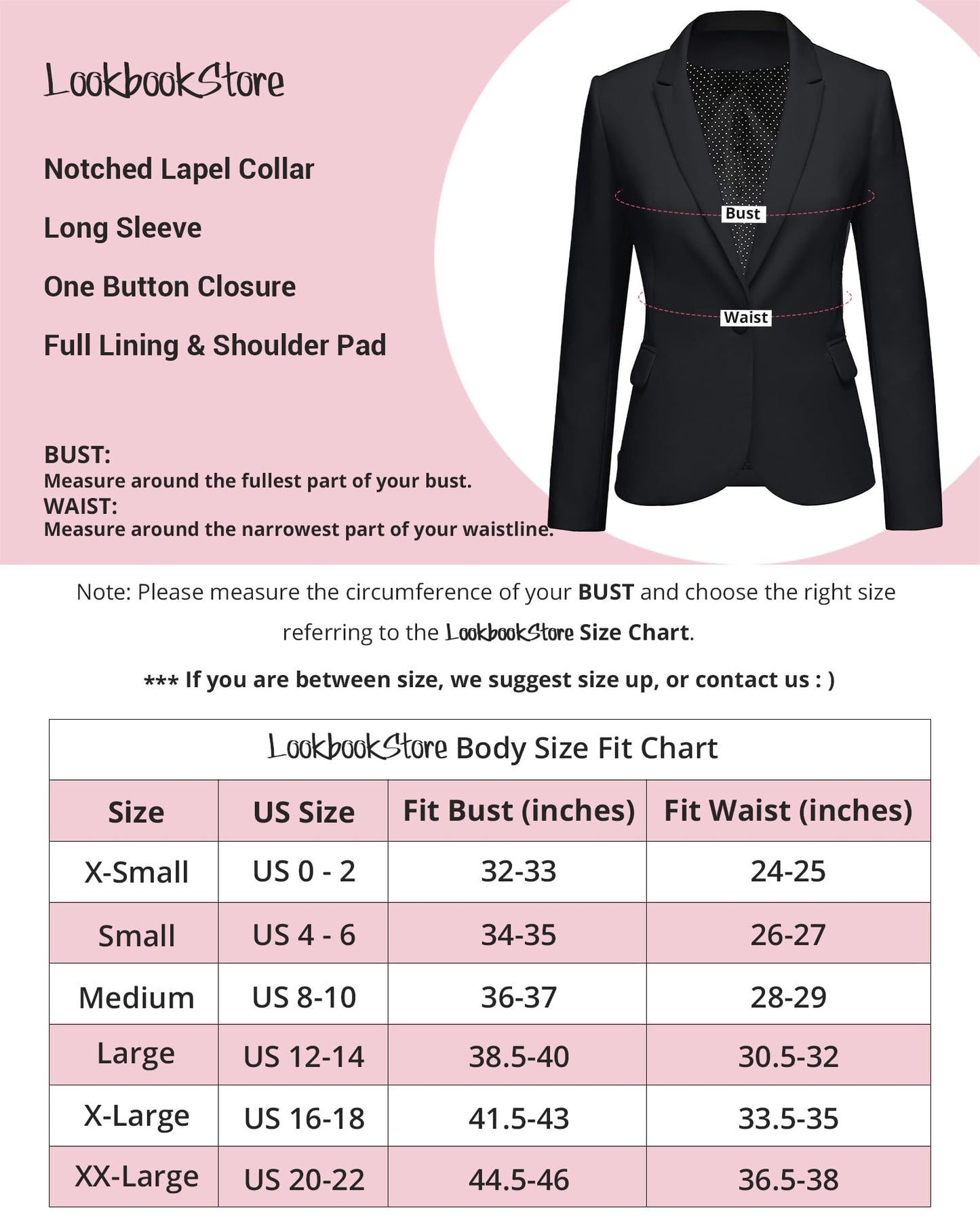 Lookbook Women's Blazer Black
