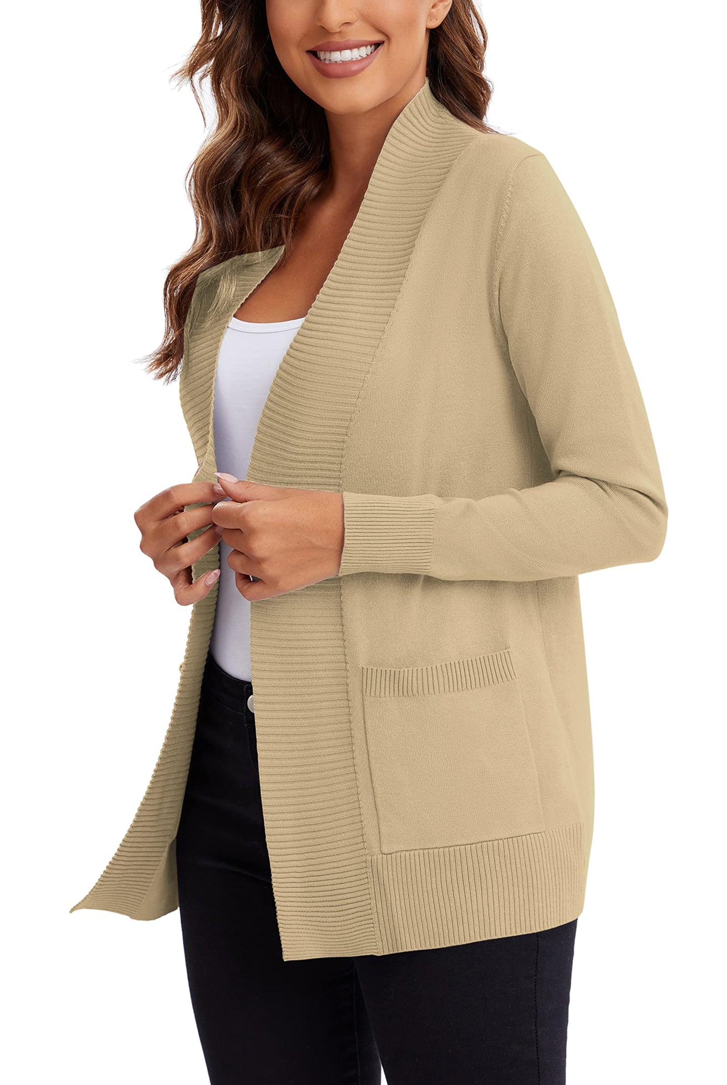Open-Front Cardigan – Lightweight Knit (Urban CoCo)
