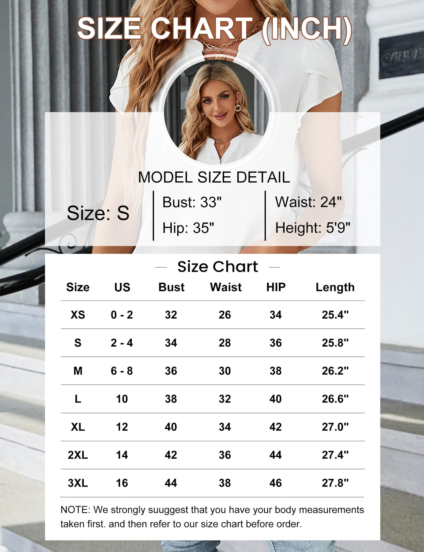Chiffon Blouse – V-Neck, Short Sleeve, Button Front, Flowy Fit – (Blooming Jelly)
