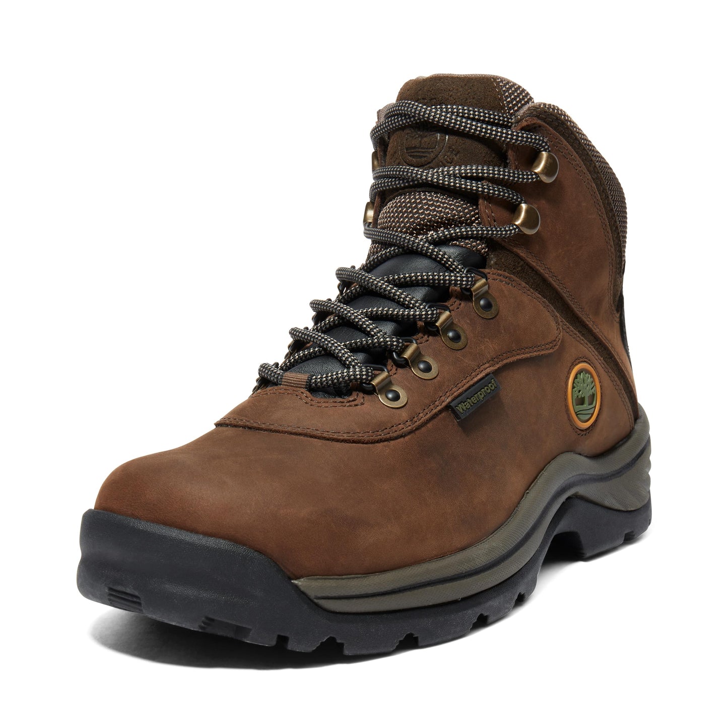 Men’s Waterproof Hiking Boots – Dark Brown Leather – White Ledge (Timberland)