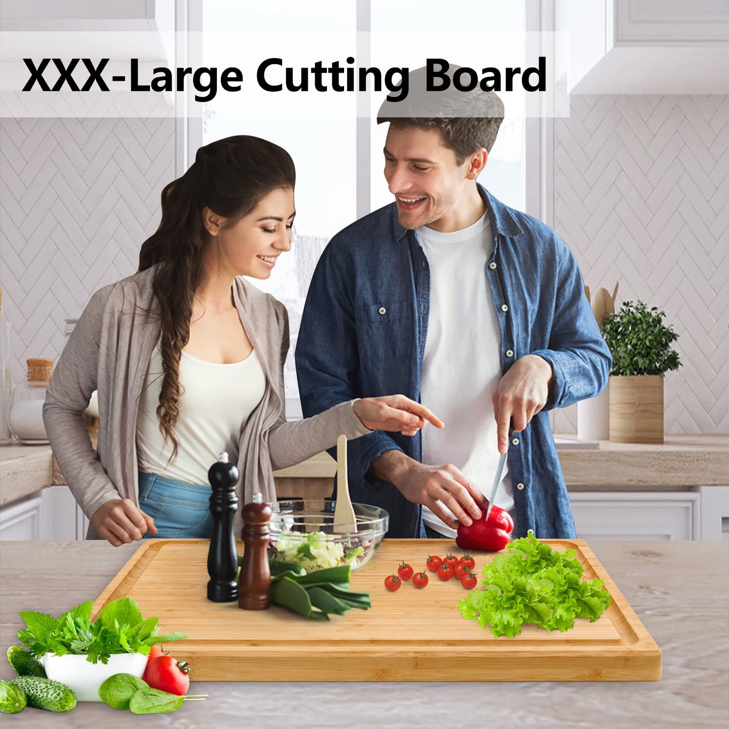 Utoplike Extra Large Cutting Board 24'' x 16''