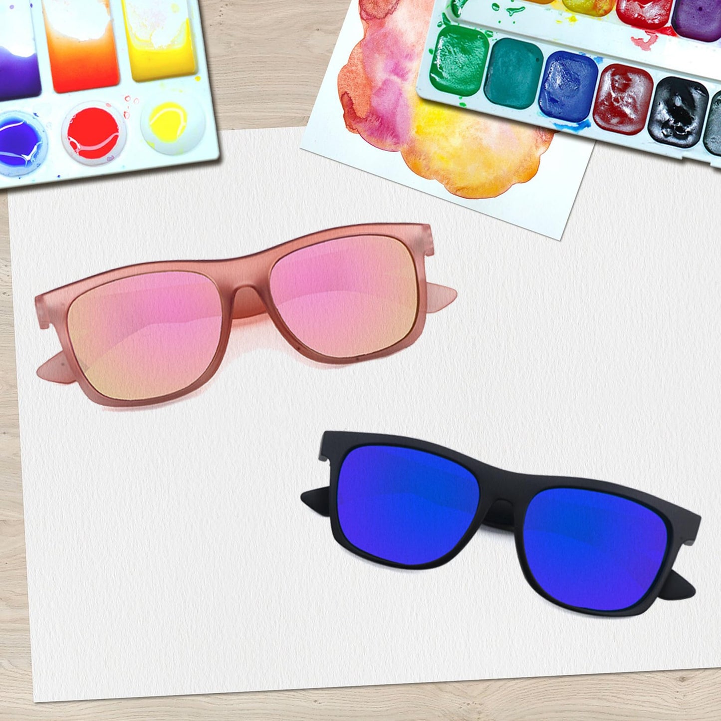 Rose Pink Full-Lens Reading Sunglasses – UV400 Protection – Non-Bifocal Magnified Lenses (SOPHILY)