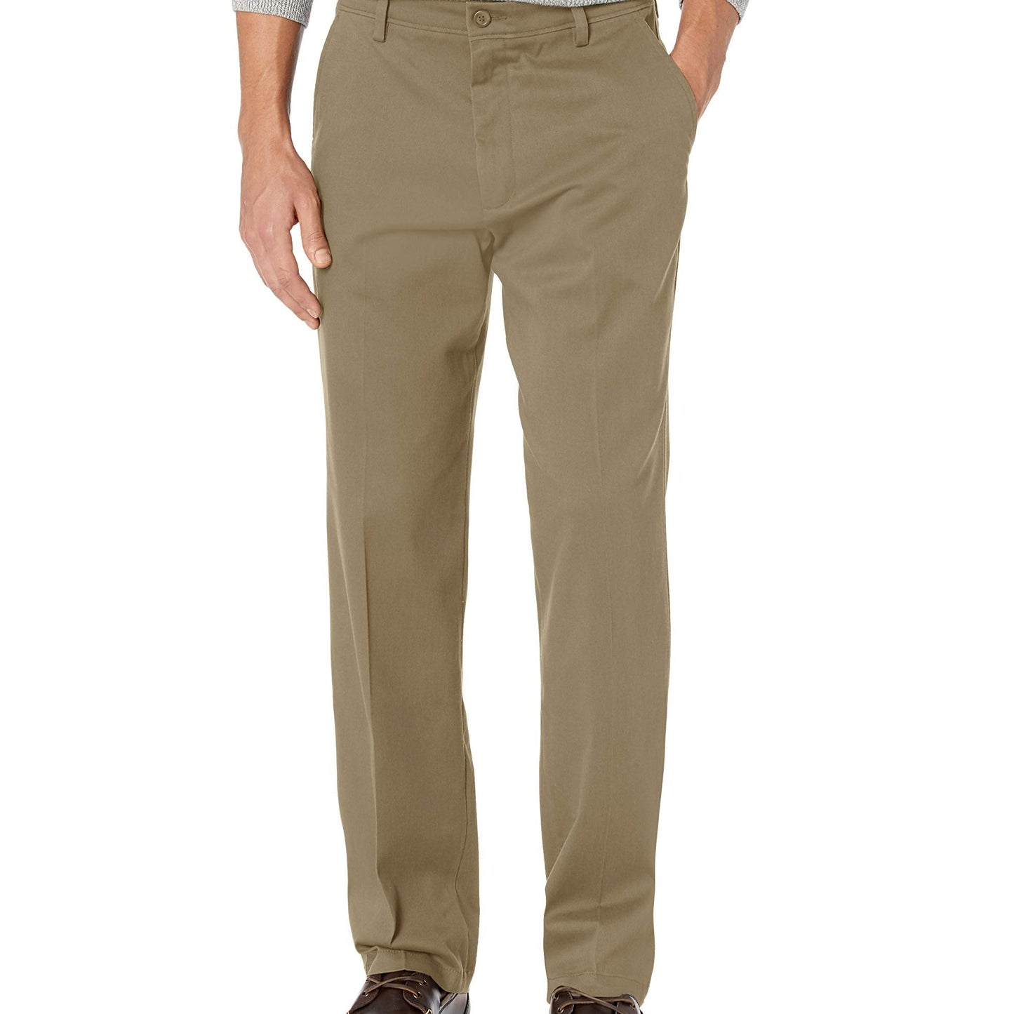 Dockers Men’s Classic Fit Stretch Khakis – Timber Wolf – Straight Leg Pants