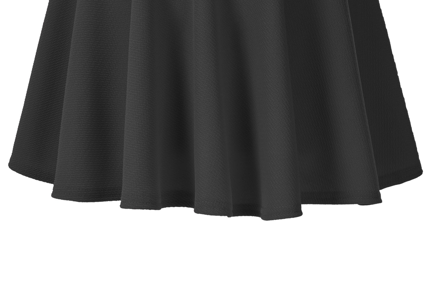 Urban CoCo Women's Basic Midi High Waisted Skirt Black