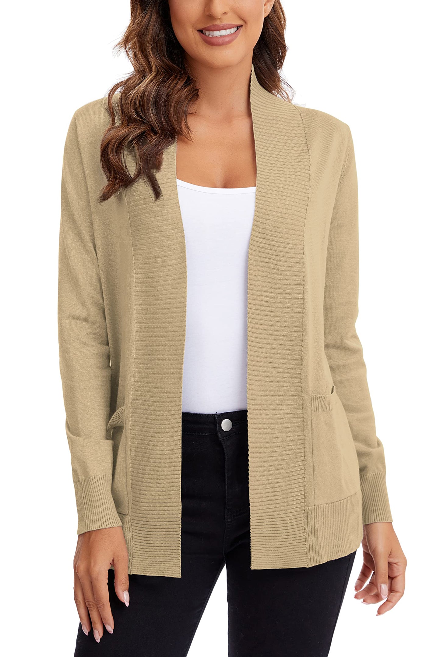 Open-Front Cardigan – Lightweight Knit (Urban CoCo)