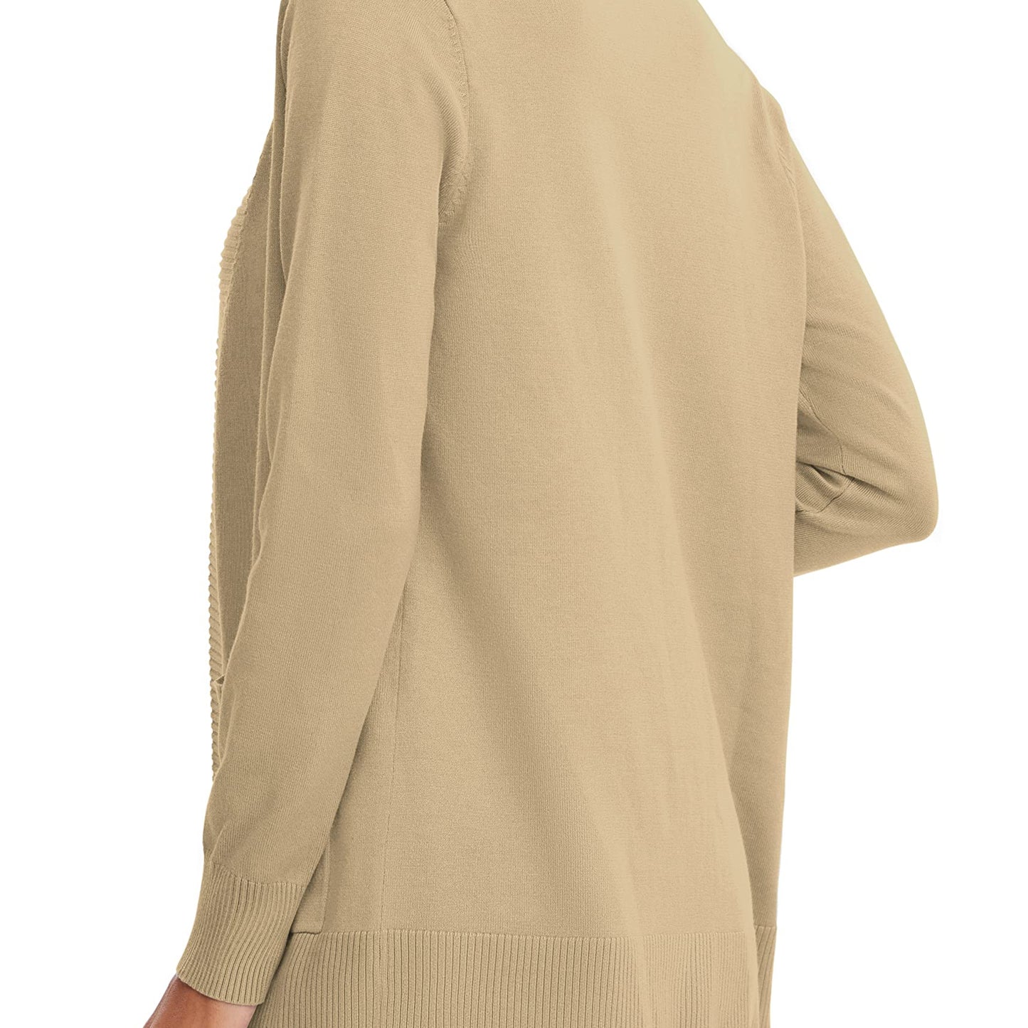 Open-Front Cardigan – Lightweight Knit (Urban CoCo) side view