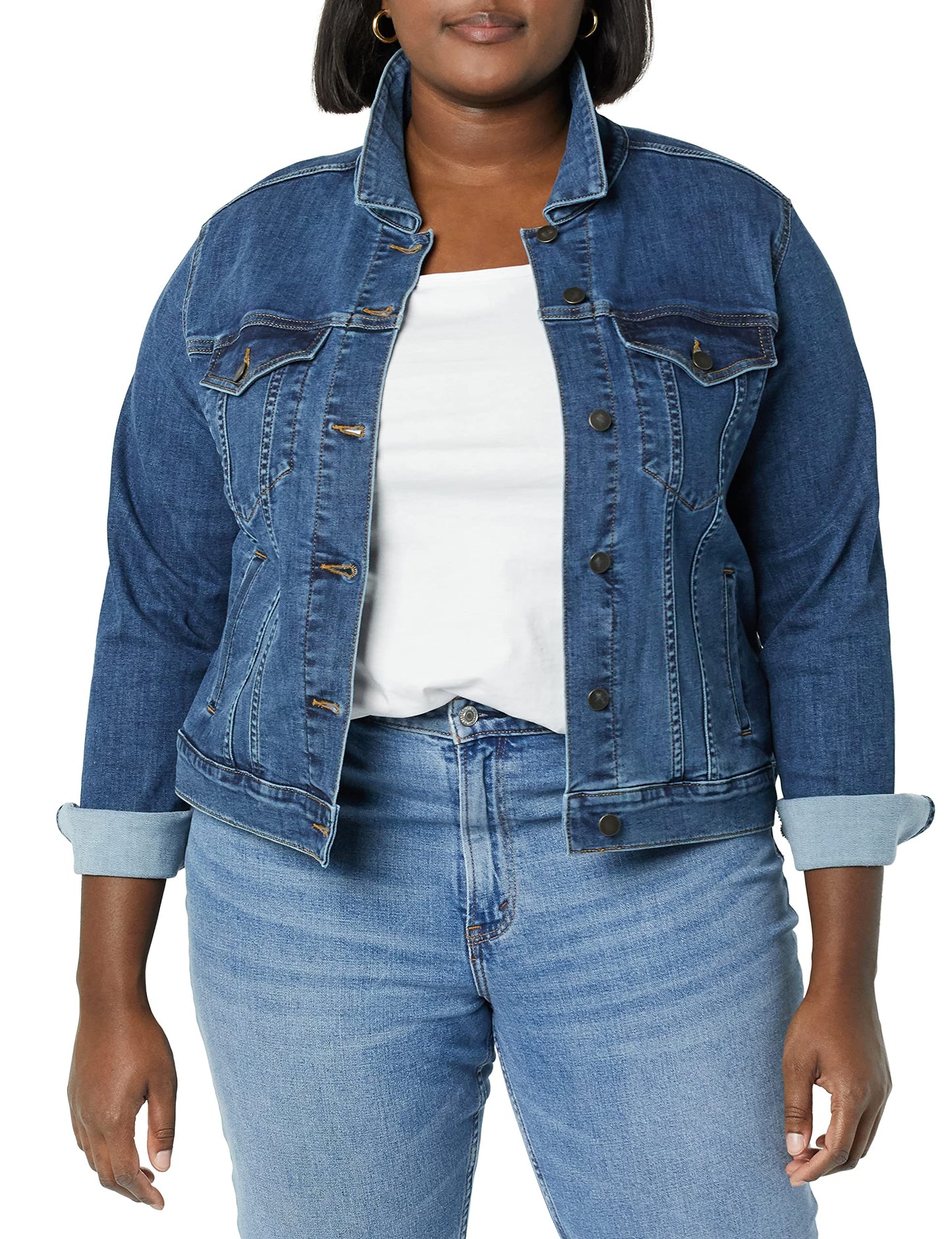 Classic Denim Jacket – Stretch Cotton – Medium Wash (Amazon Essentials)