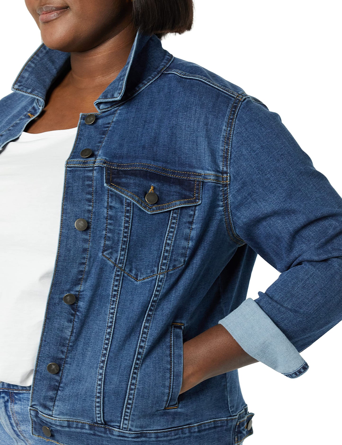 Classic Denim Jacket – Stretch Cotton – Medium Wash (Amazon Essentials)