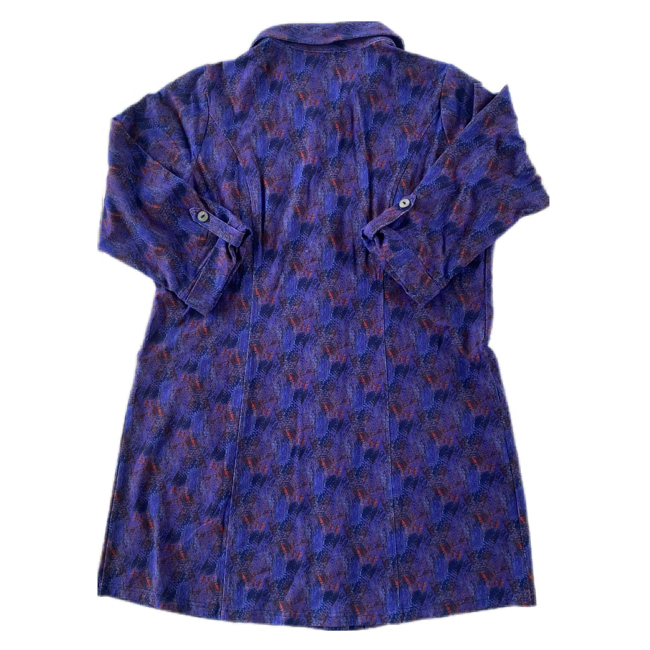 Women's Button-Up Tunic Dress – Bamboo & Organic Cotton – Size Medium (Blue Sky Clothing Co.)back view