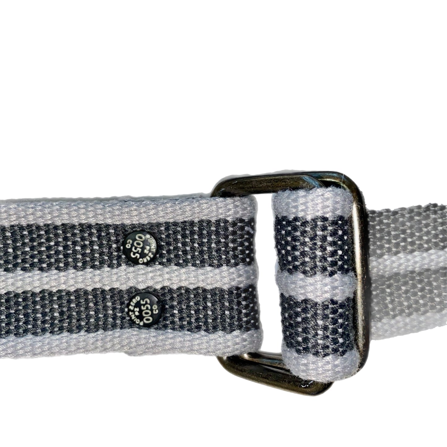 Point Zero Men’s Stripe Cloth Belt Grey 40”