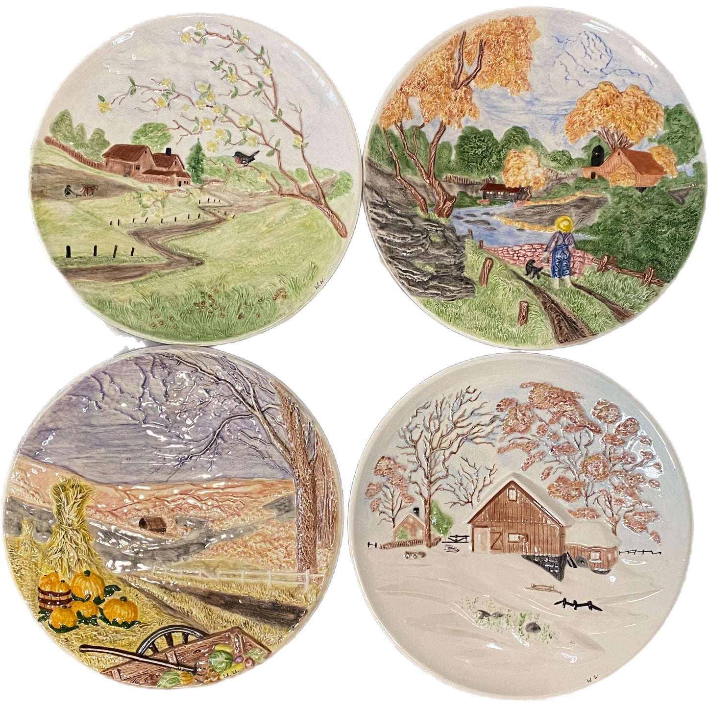 Byron Molds 4 Seasons 13" Plate Set