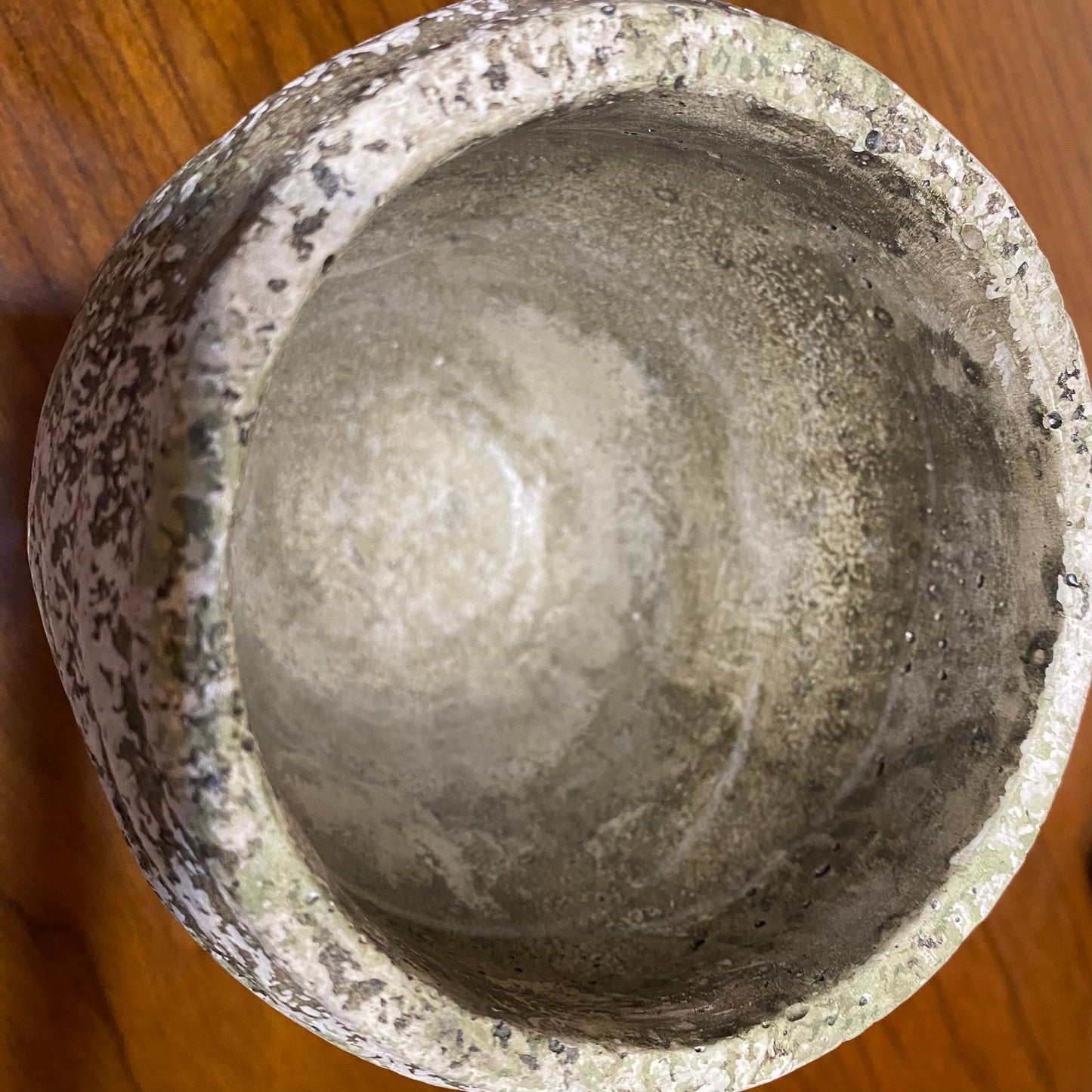 Ceramic Plant Pot Stone Look Pebbled 4"W x 4.5"H