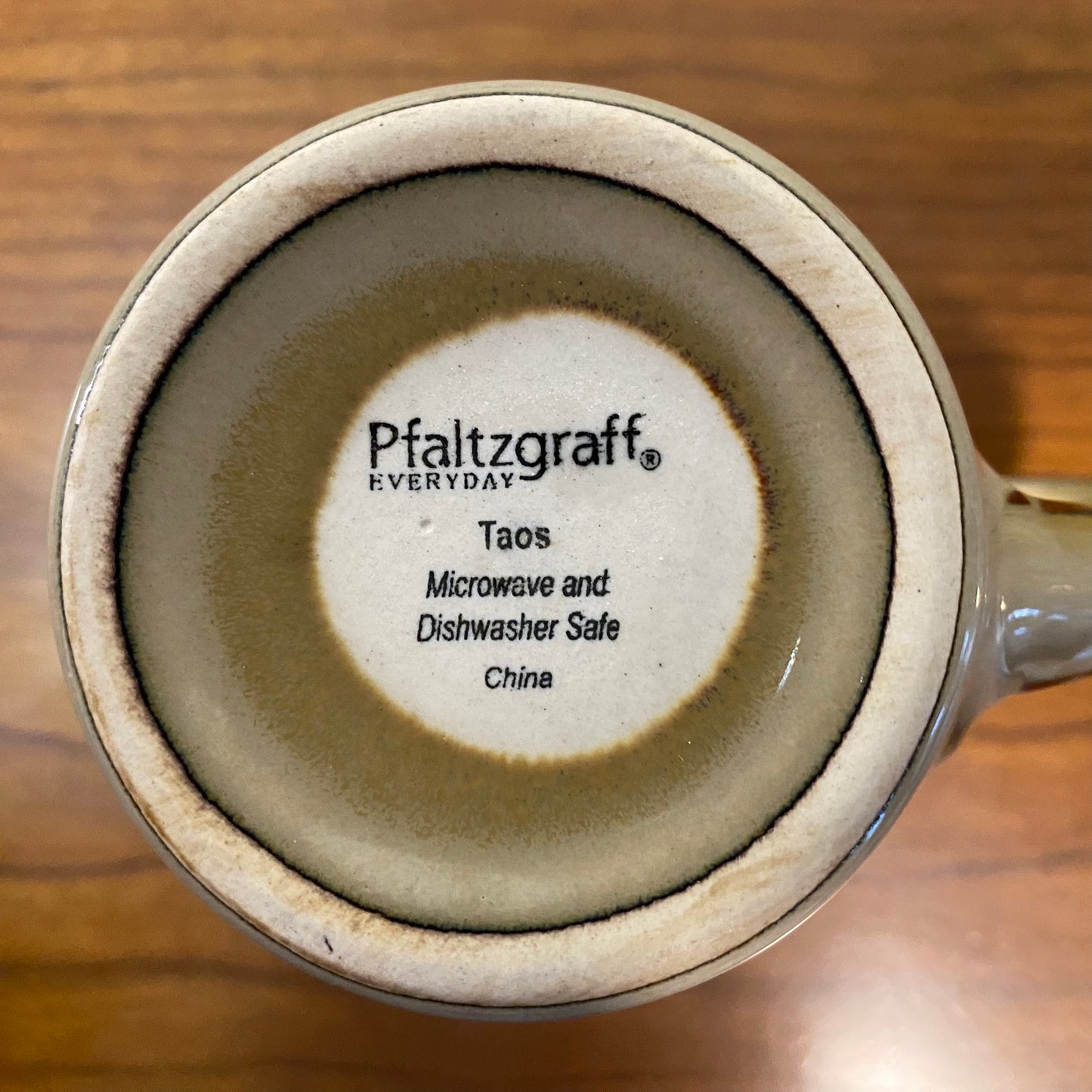 Pfaltzgraff Coffee Mug Tan Brown Cups Set of 6 3.5"W x 4"H
