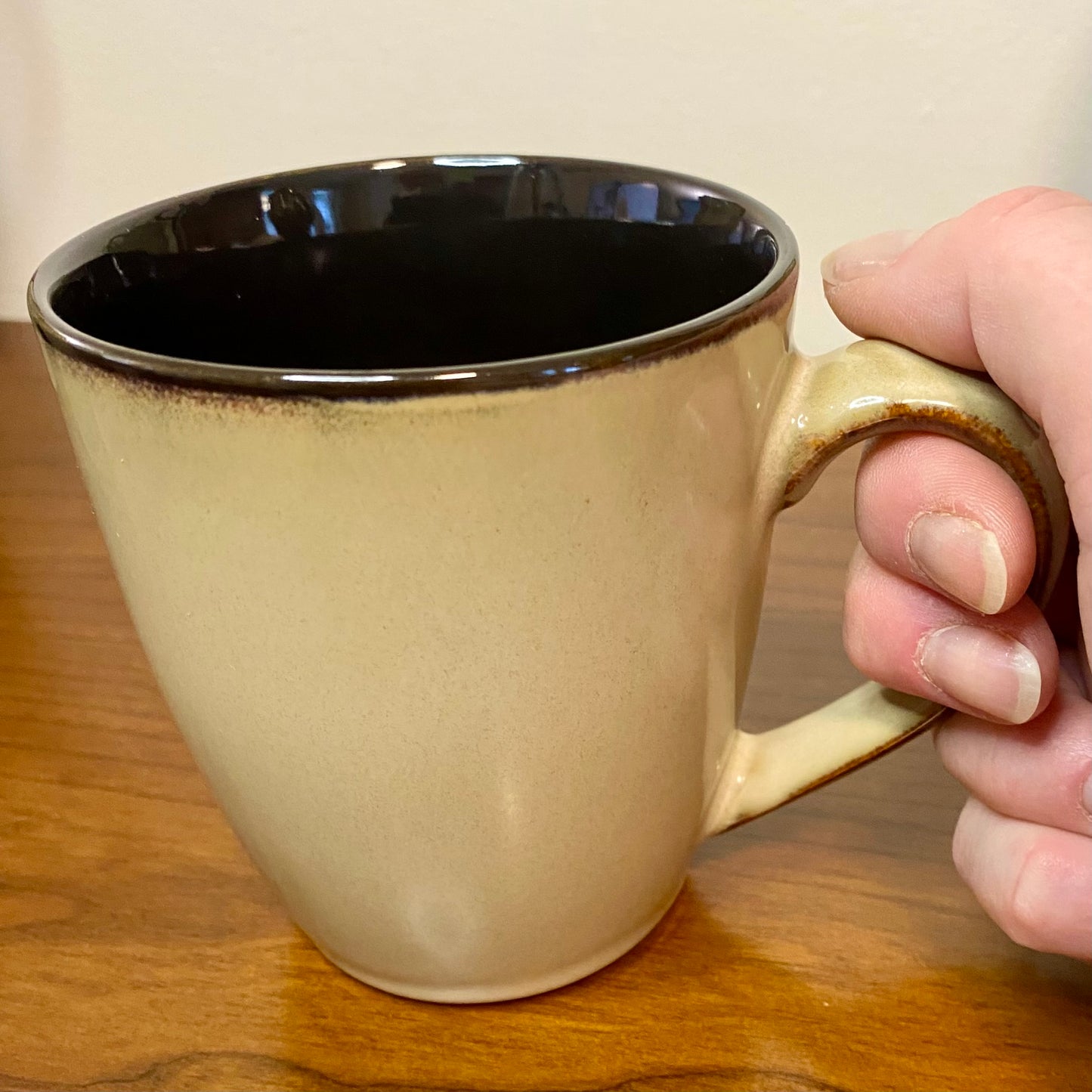 Pfaltzgraff Coffee Mug Tan Brown Cups Set of 6 3.5"W x 4"H