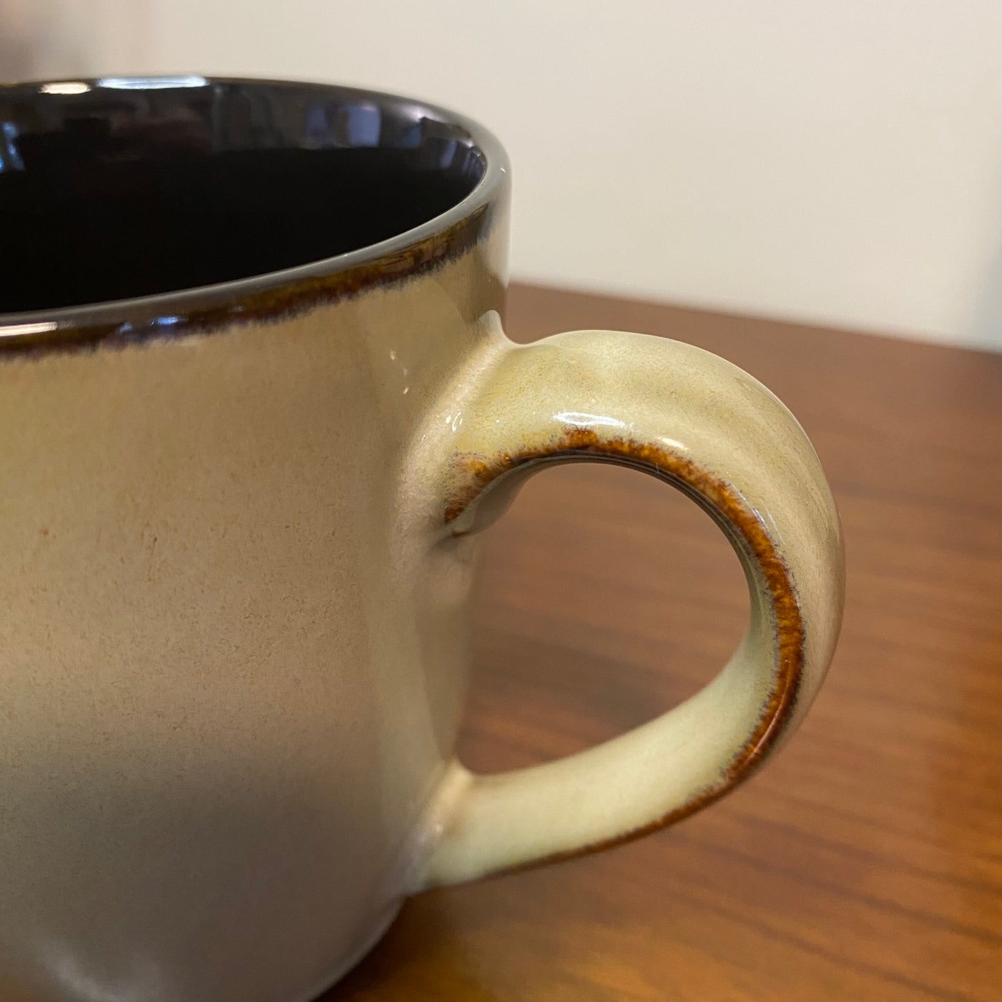 Pfaltzgraff Coffee Mug Tan Brown Cups Set of 6 3.5"W x 4"H