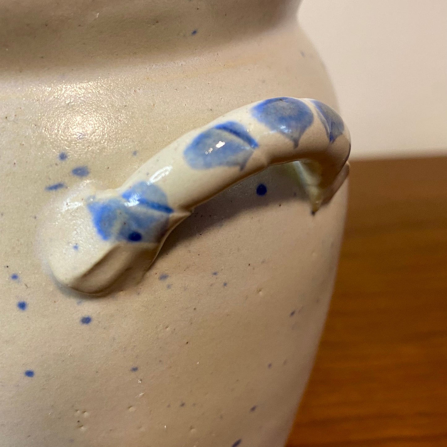 Pottery Crock Porringer With Lid Small 4"W x 5"H