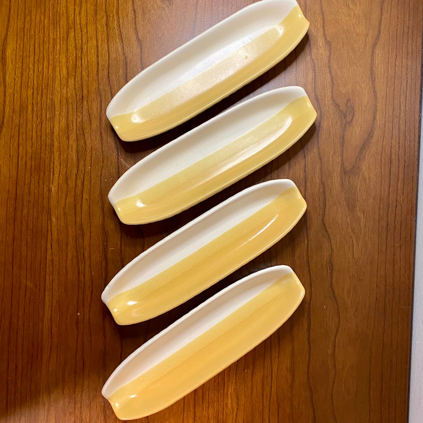 Corncob Holder Roller Yellow Cream Set of 4