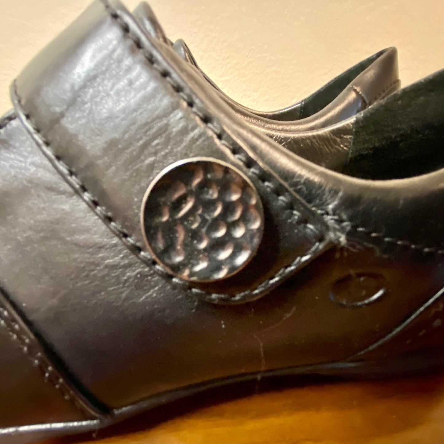 Joseph Seibel Velcro Slip-On Leather Shoe Black Size 39/8.5