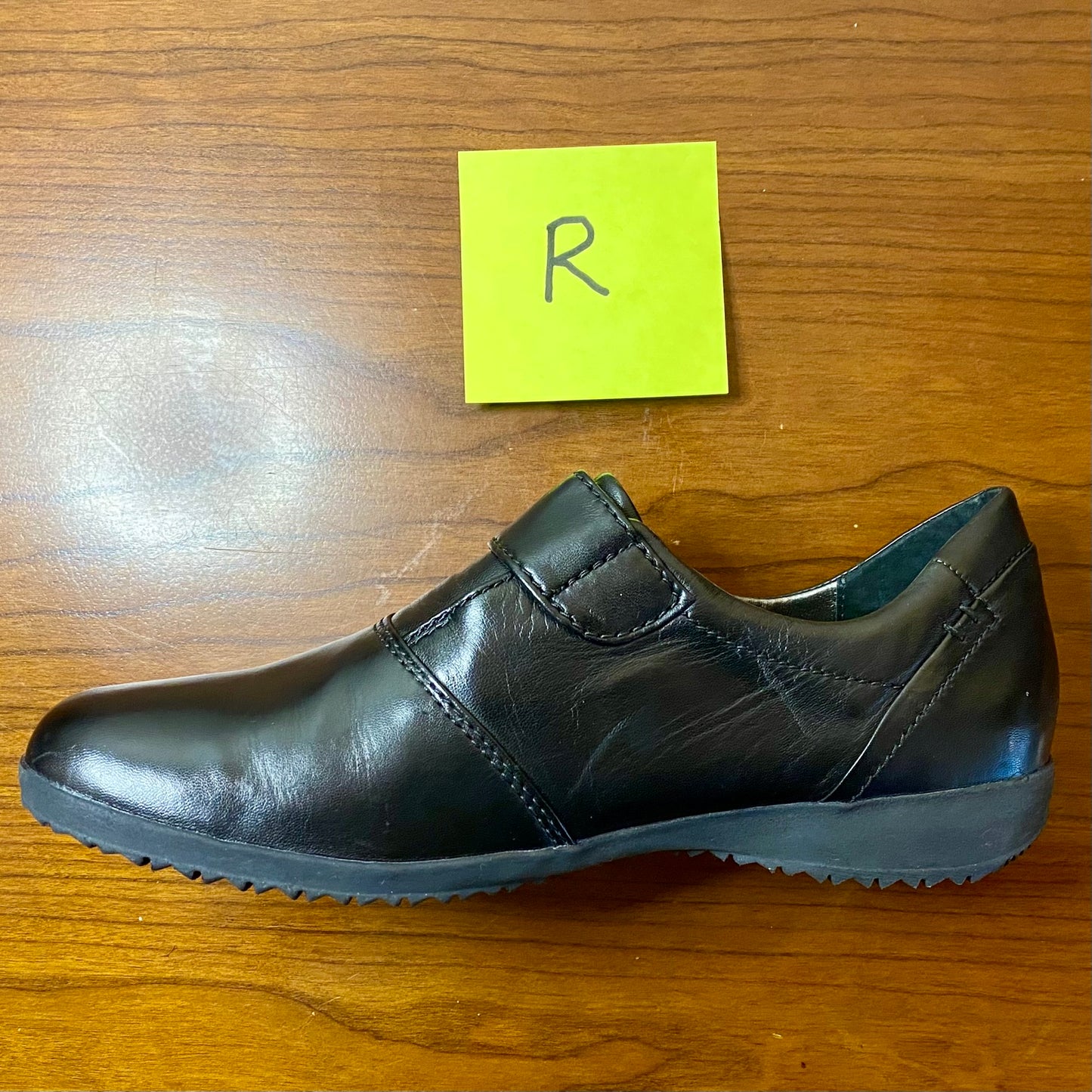 Joseph Seibel Velcro Slip-On Leather Shoe Black Size 39/8.5