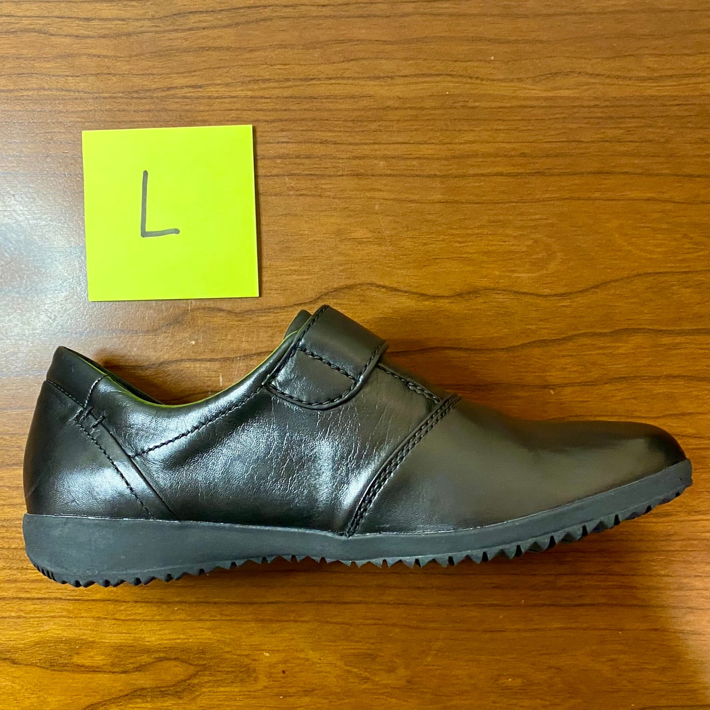 Joseph Seibel Velcro Slip-On Leather Shoe Black Size 39/8.5