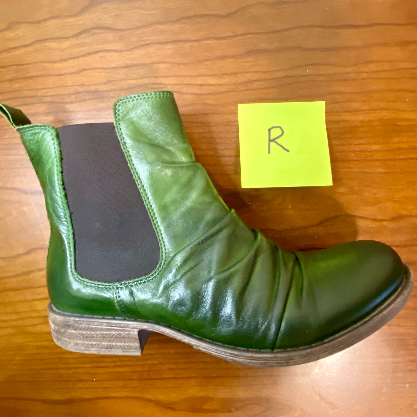 Miz Mooz Seasonal Leather Upper Lissie Boot Green Size 9