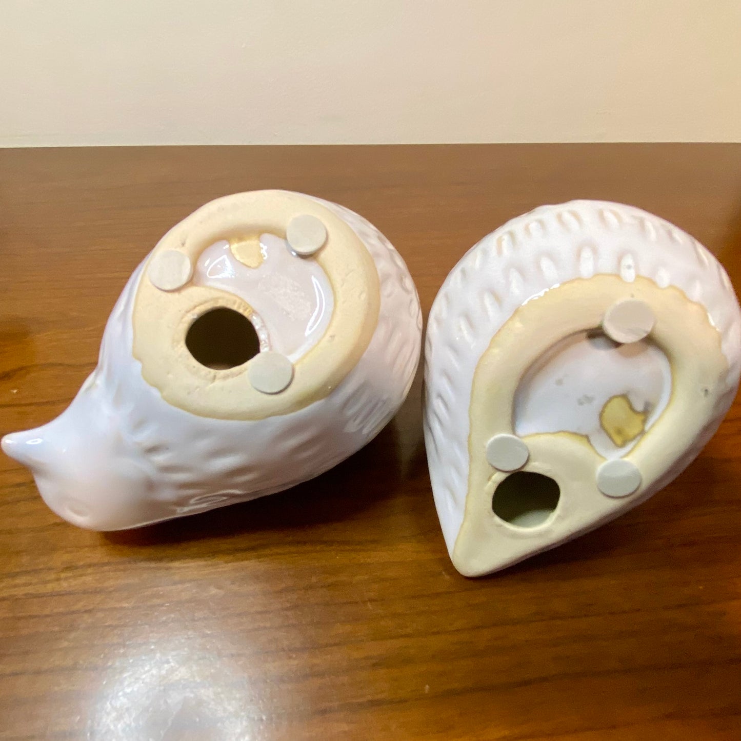 Bird Ornament Set of 2 White Cream