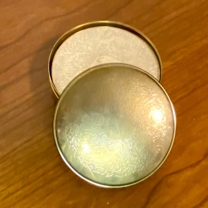 Silver Plated Coaster Set with Container With Patina 7 pieces