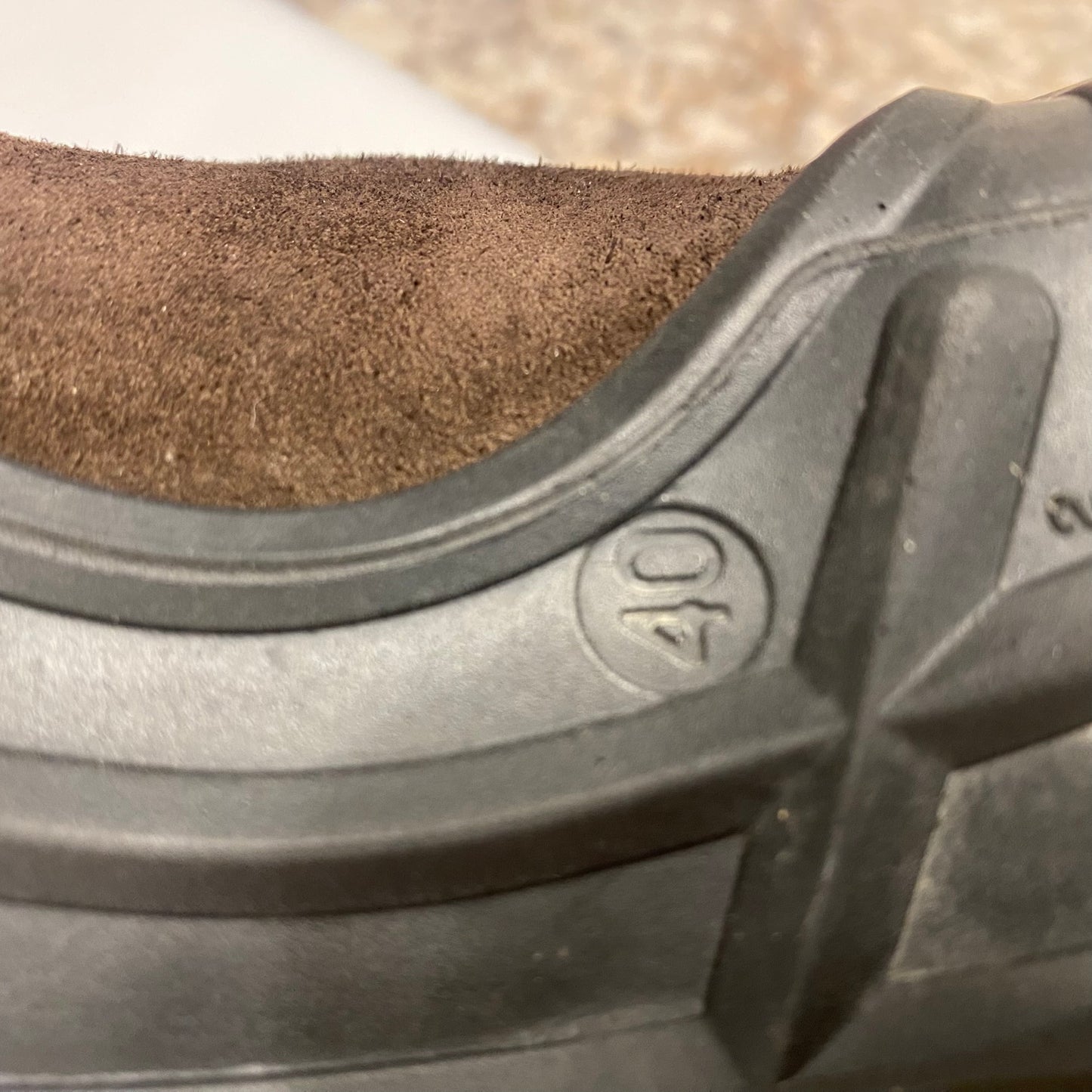 Ecco Leather Suede Lace-Up Brown Size 40