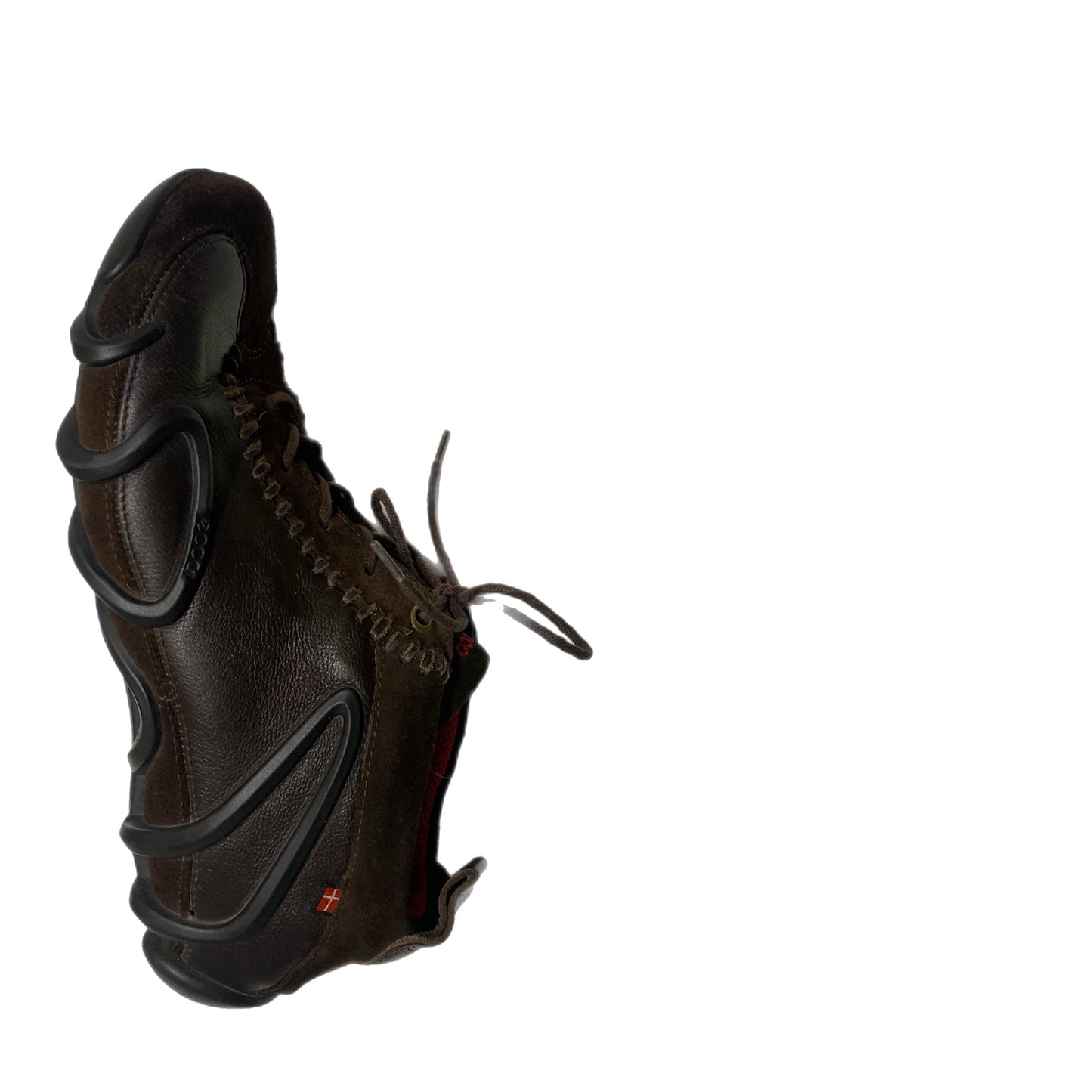 Ecco Leather Suede Lace-Up Brown Size 40